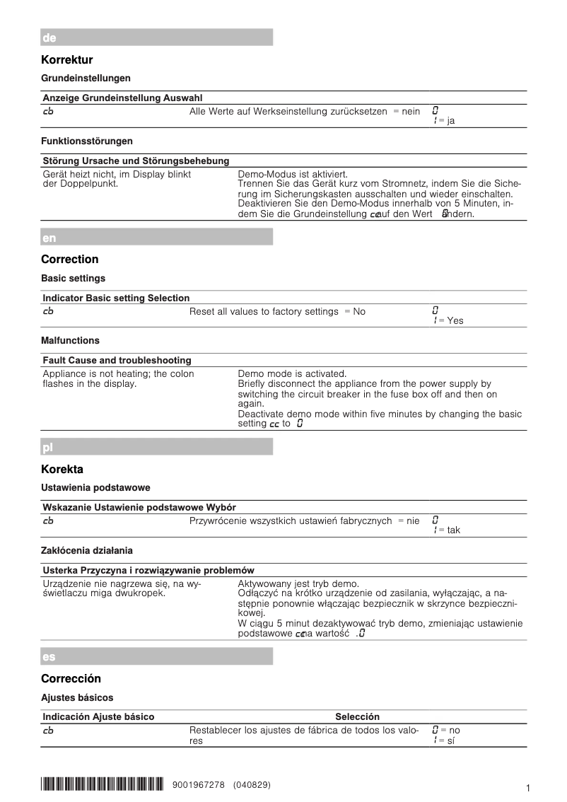 Image de la première page du manuel de l'appareil HB372G0S3