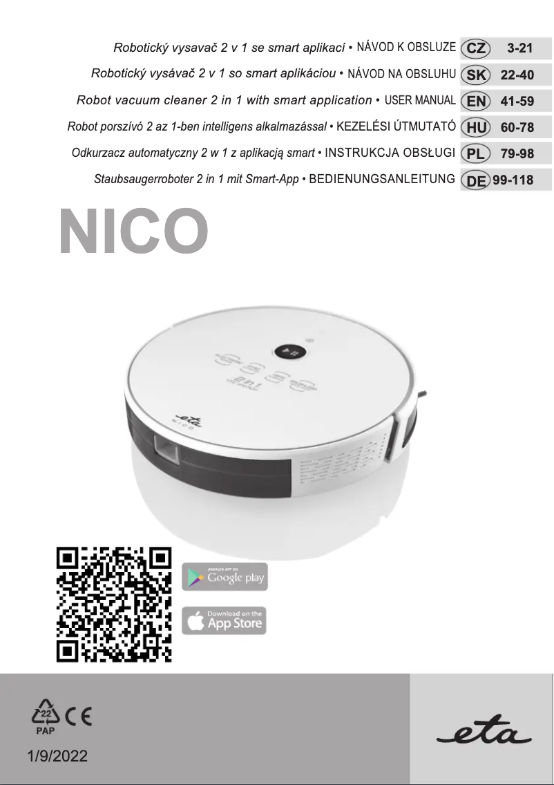 Image de la première page du manuel de l'appareil Nico 2219 90000