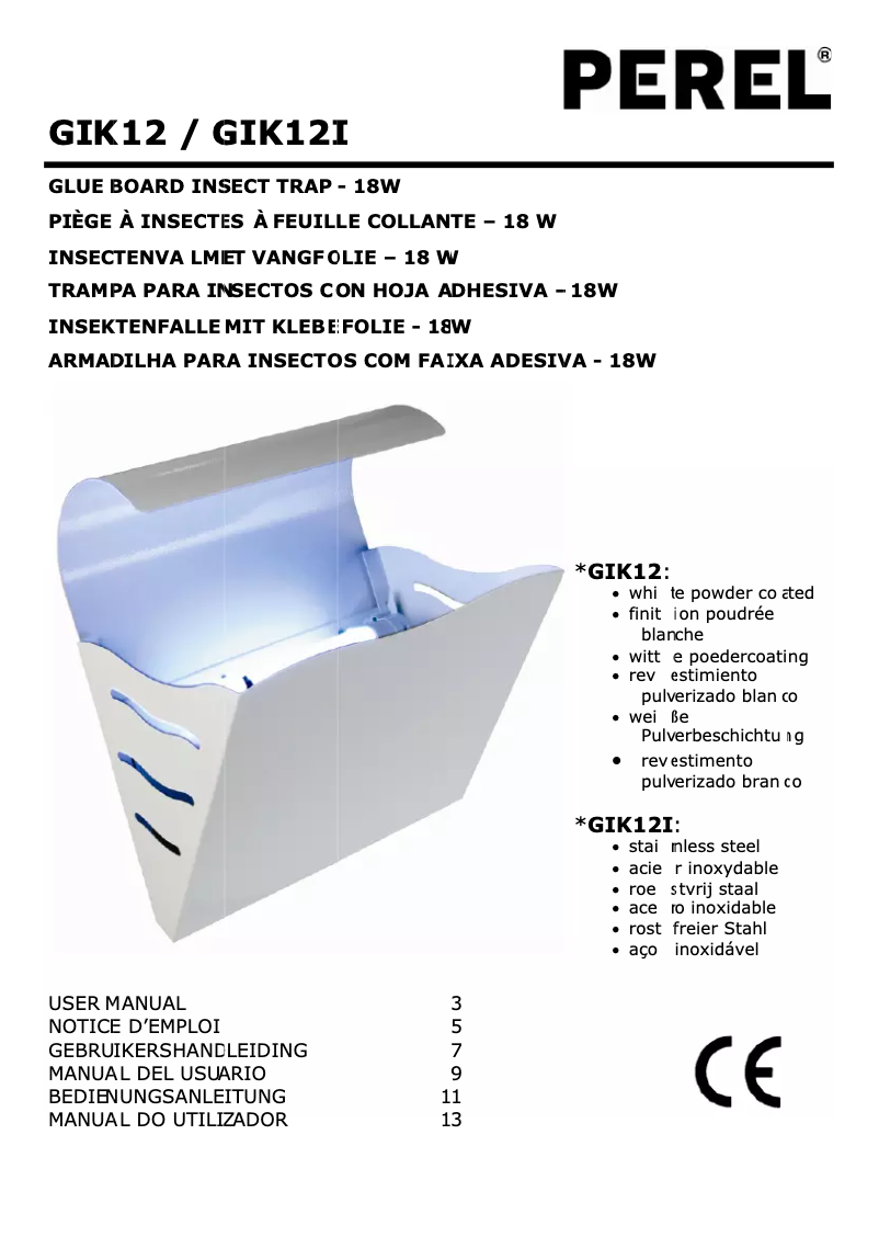 Image de la première page du manuel de l'appareil GIK12