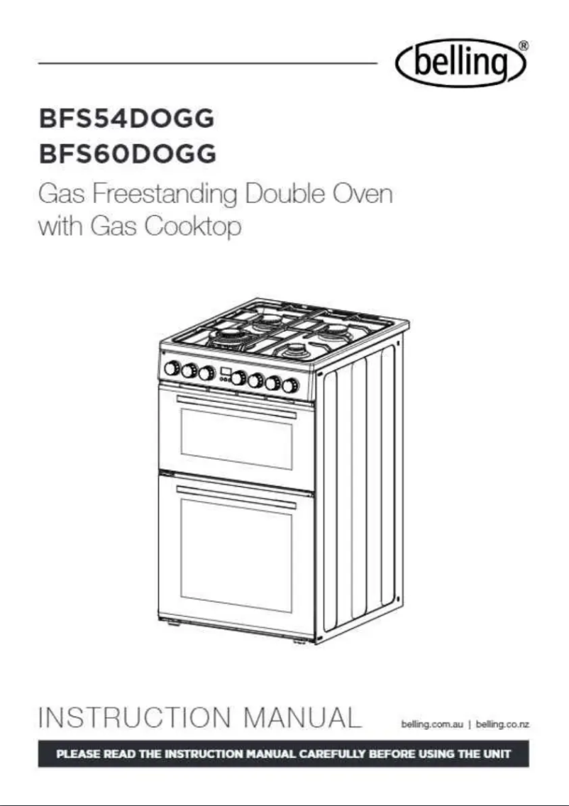 Page 1 de la notice Manuel utilisateur Belling BFS60DOGG