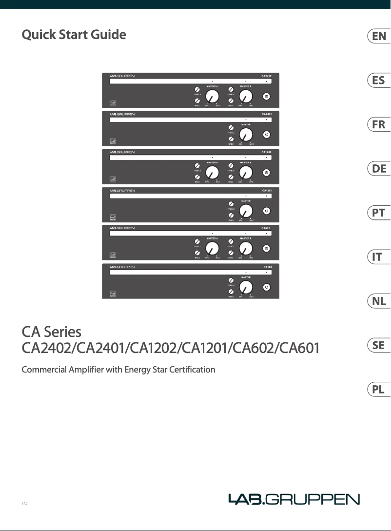Image de la première page du manuel de l'appareil CA602