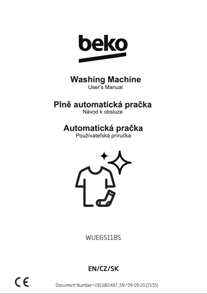 Image de la première page du manuel de l'appareil WUE6511BS