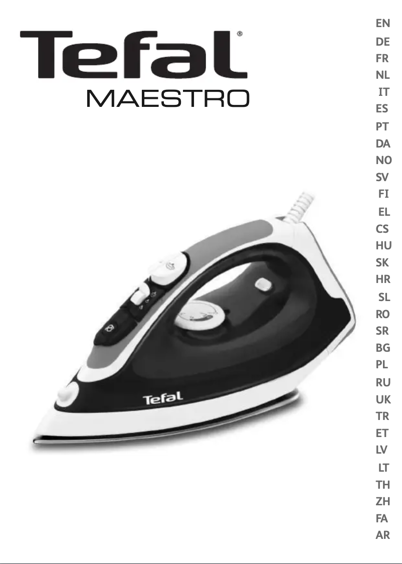 Page 1 de la notice Manuel utilisateur Tefal Maestro 75 FV3775