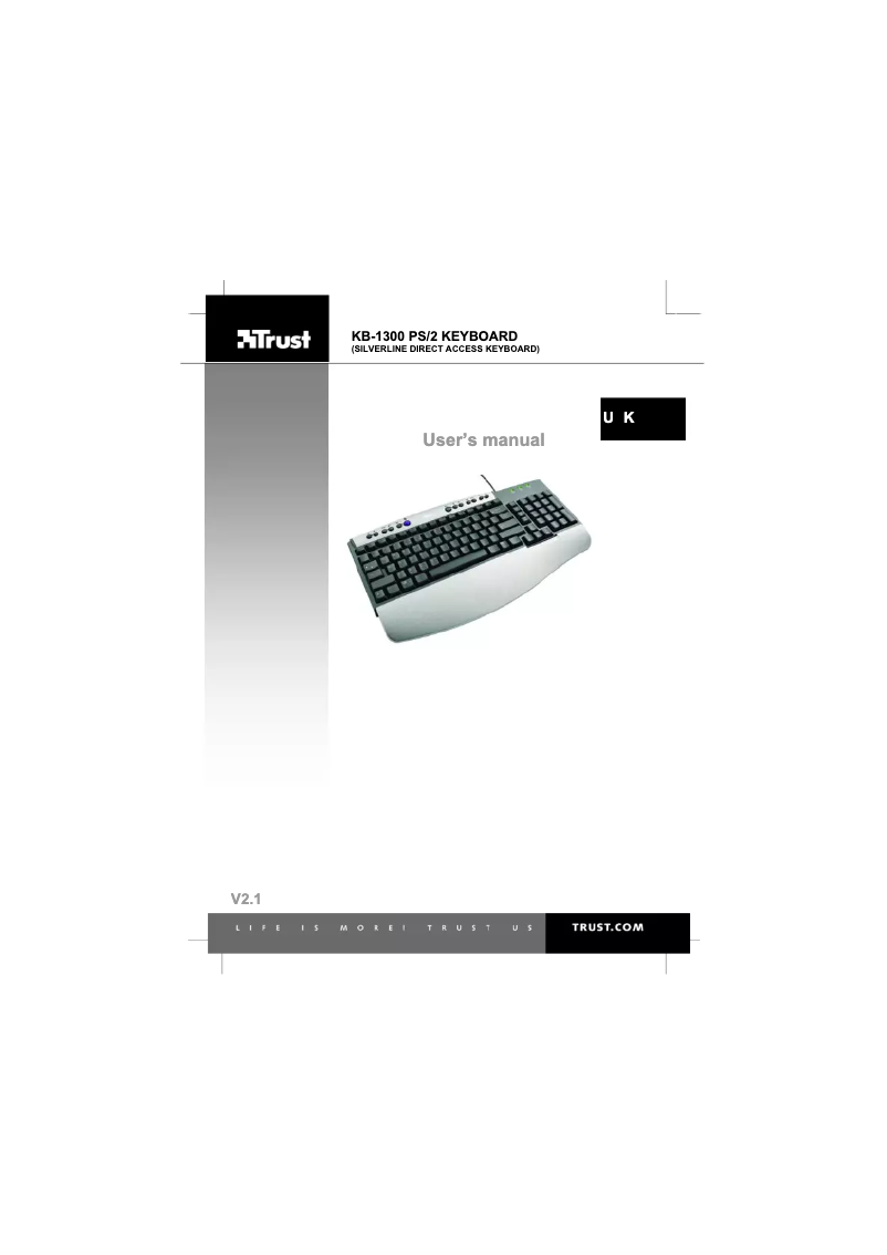 Page n°1 - Manuel utilisateur Trust Classics KB-1300