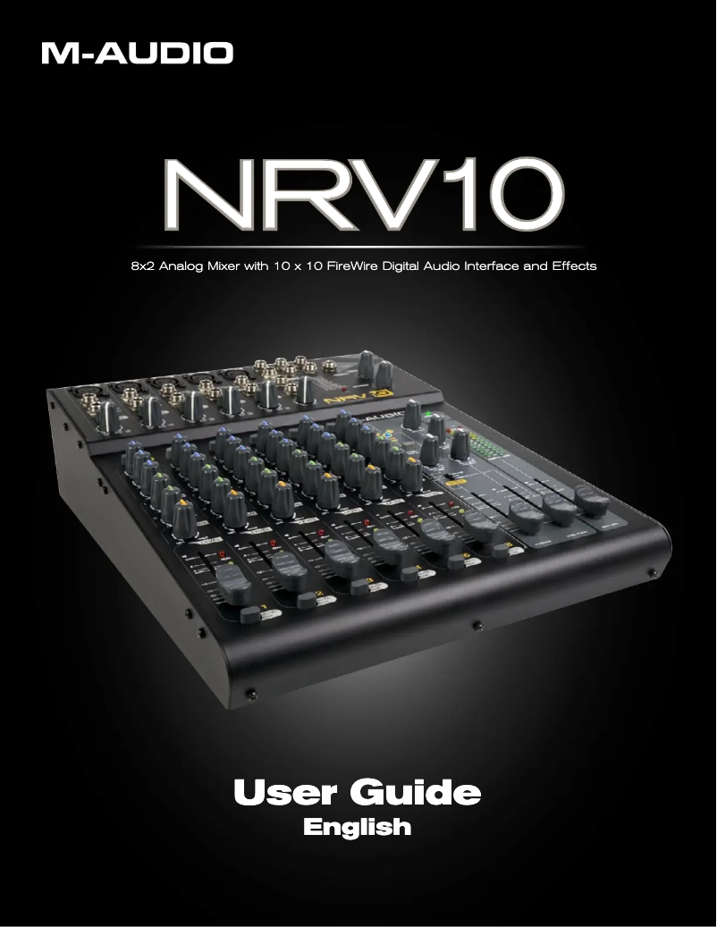 Page n°1 - Manuel utilisateur M-Audio NRV10