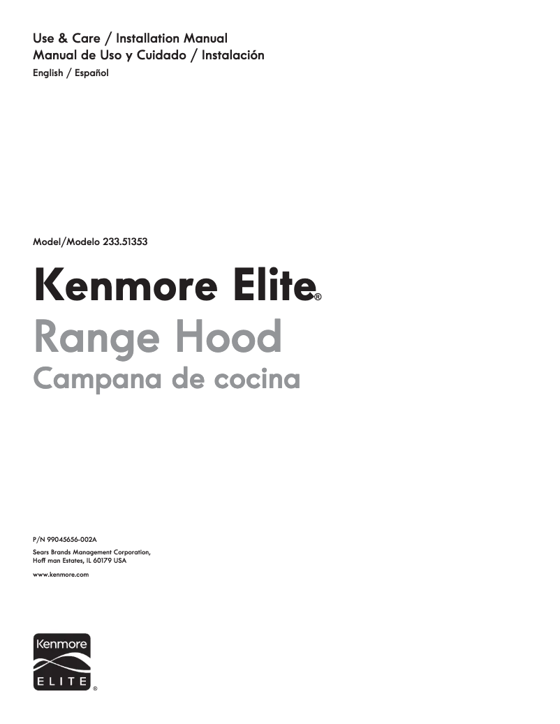 Page 1 de la notice Manuel utilisateur Kenmore 51353