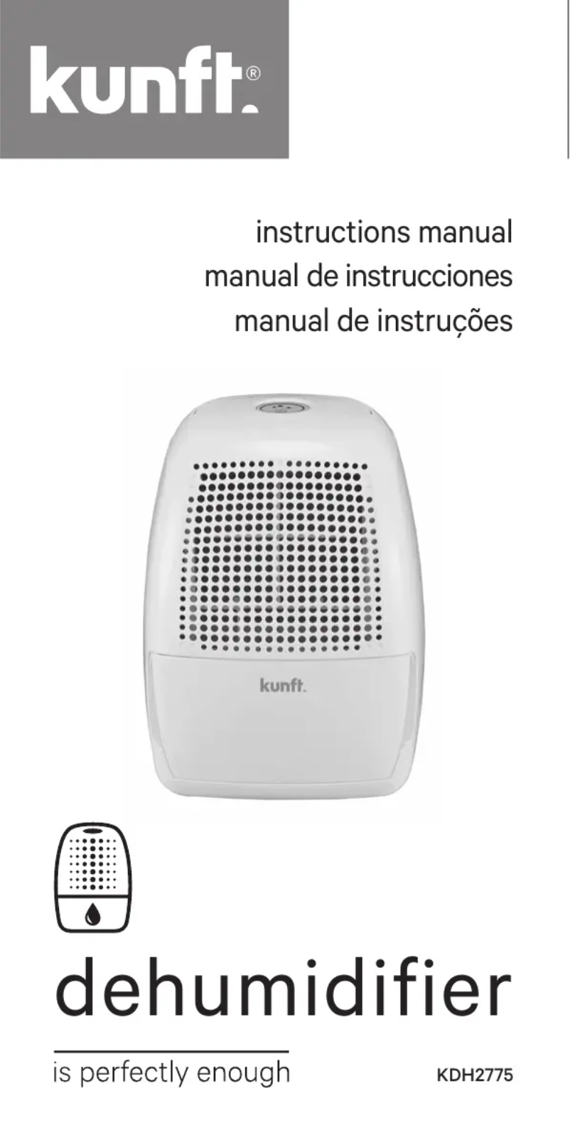 Page 1 de la notice Manuel utilisateur Kunft KDH2775