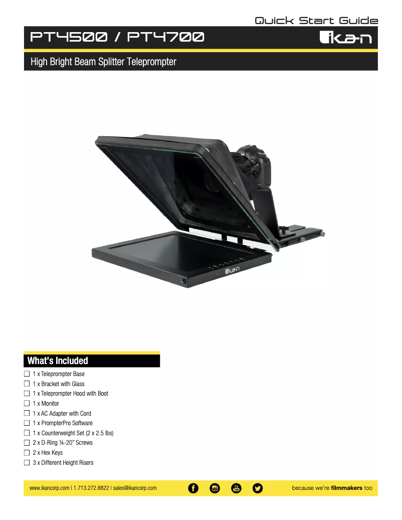 Page 1 de la notice Manuel utilisateur Ikan PT4500-TK