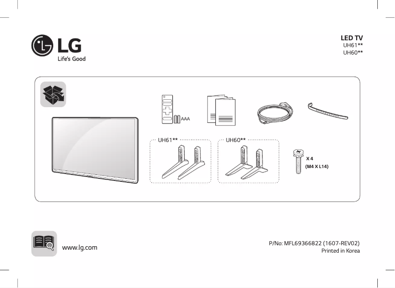 Page n°1 - Manuel utilisateur LG 49UH603V
