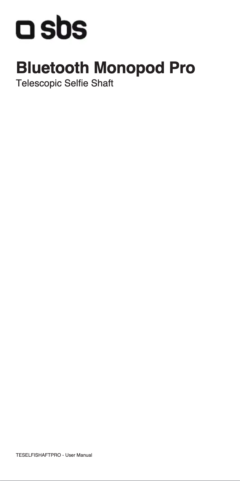 Page 1 de la notice Manuel utilisateur SBS TESELFISHAFTPRO
