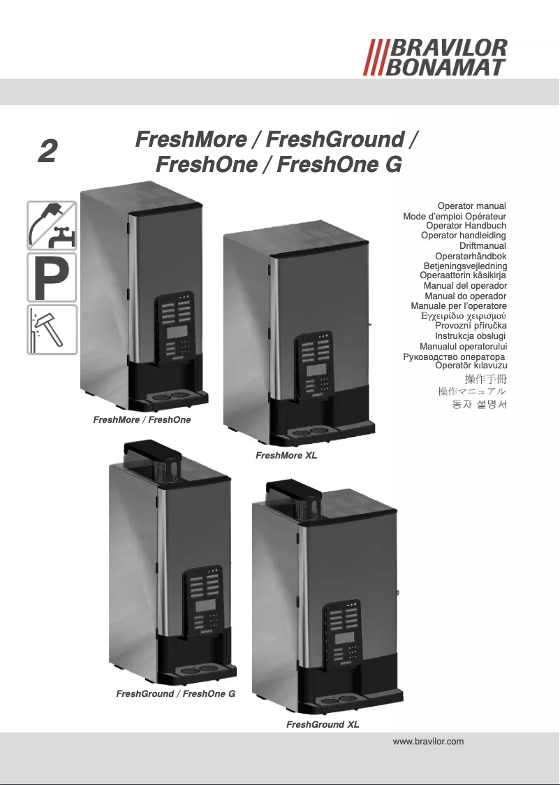 Page n°1 - Manuel utilisateur Bravilor Bonamat FreshMore XL