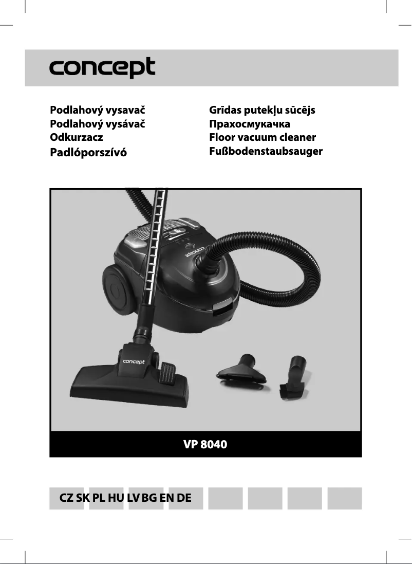 Page n°1 - Manuel utilisateur Concept VP-8040