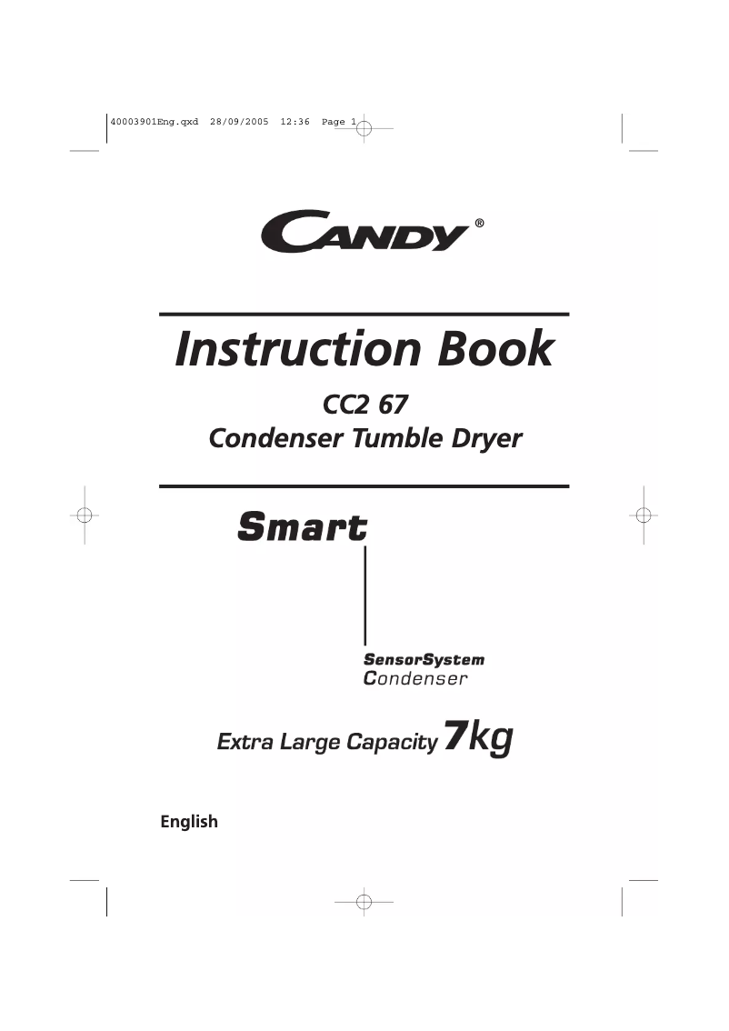 Page 1 de la notice Manuel utilisateur Candy CC2 67-80