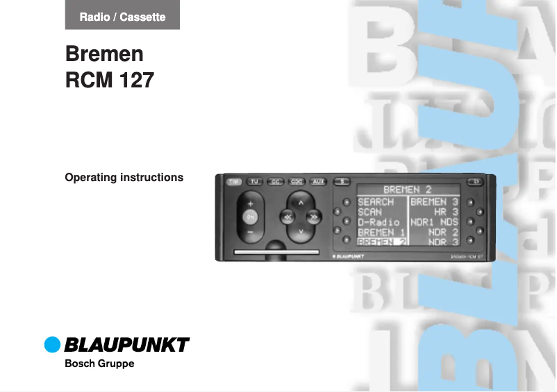 Page 1 de la notice Manuel utilisateur Blaupunkt Bremen RCM 127