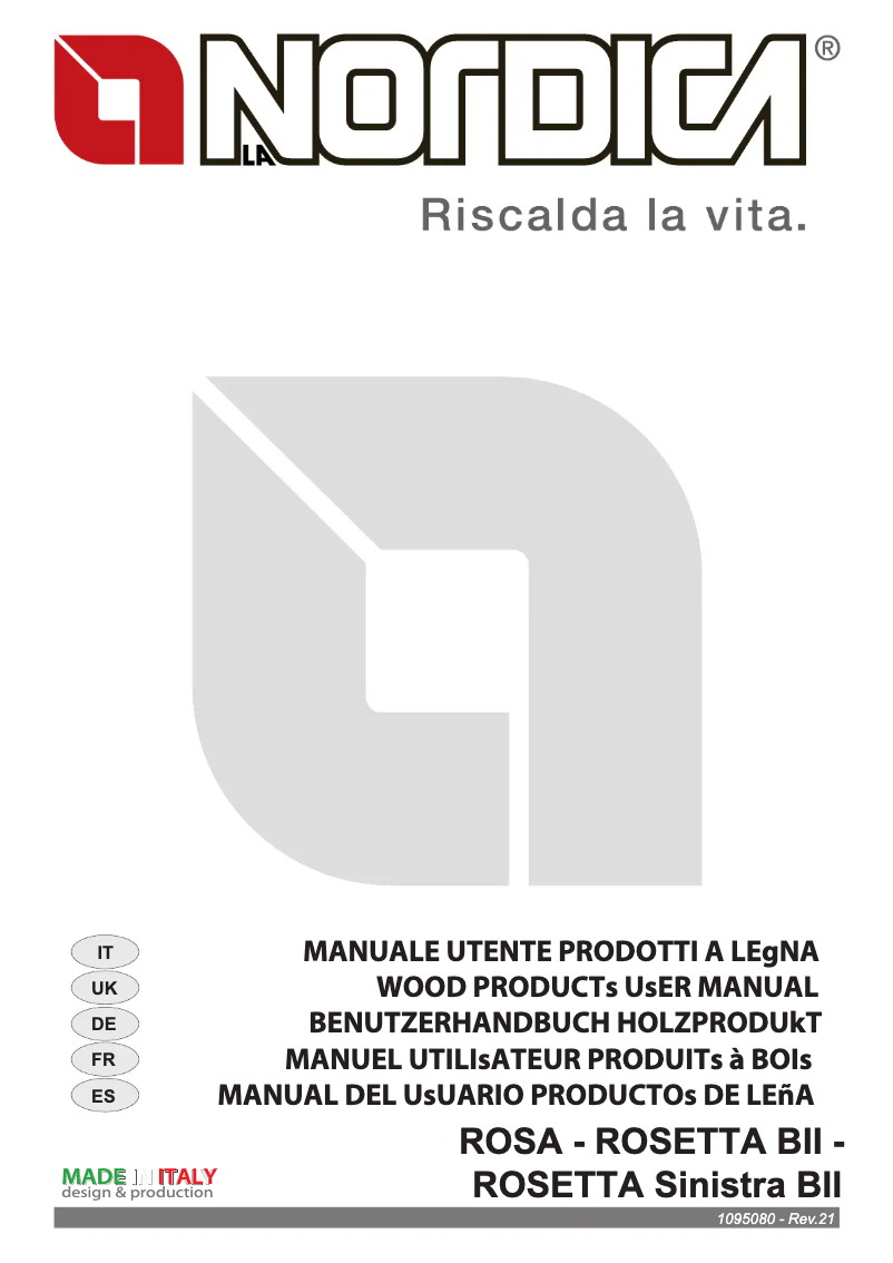 Página 1 del manual Manual de usuario La Nordica ROSETTA