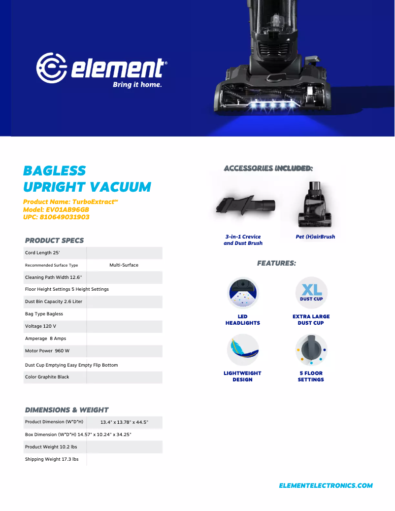 Image de la première page du manuel de l'appareil EV01AB96GB