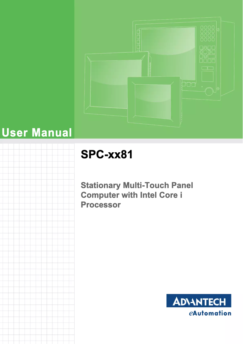 Page n°1 - Manuel utilisateur Advantech SPC-1881