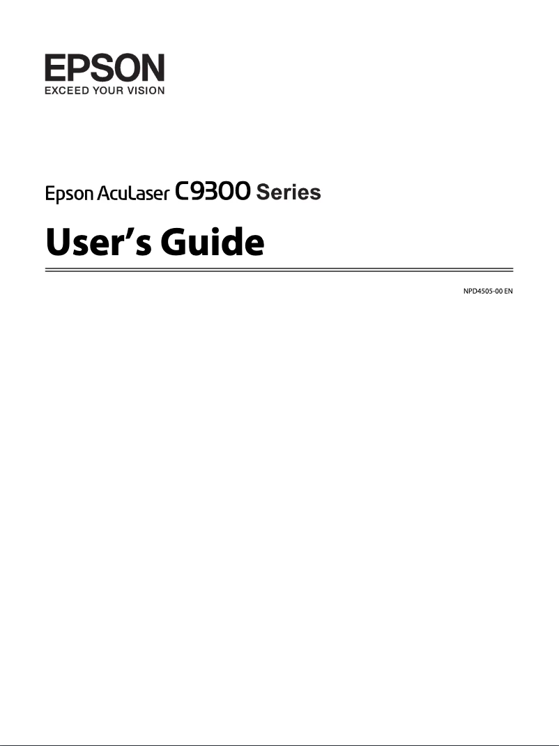 Page n°1 - Manuel utilisateur Epson AcuLaser C9300D3TNC
