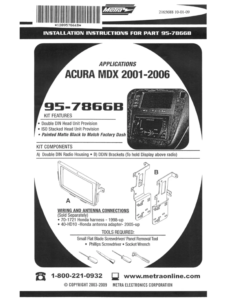 Página 1 del manual Manual de usuario Metra 95-7866B