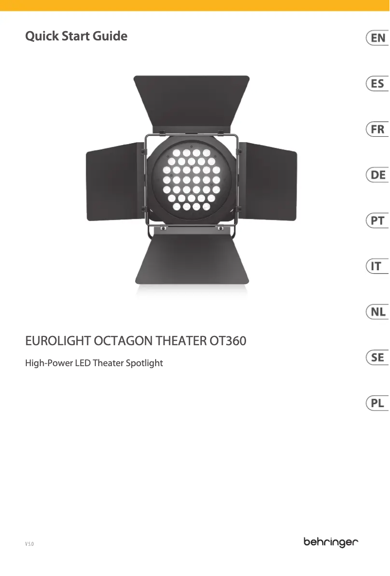 Image de la première page du manuel de l'appareil Eurolight Octagon Theater OT360