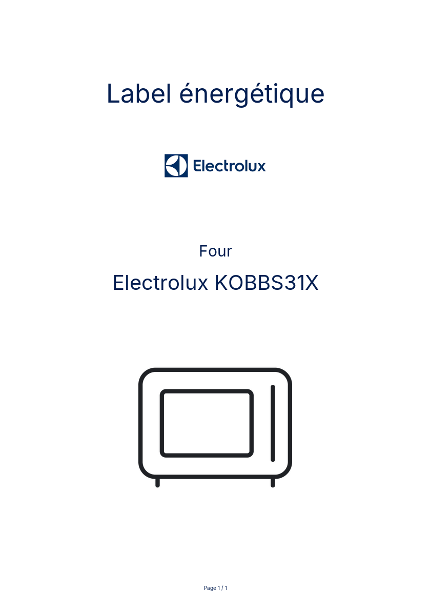 Image de la première page du manuel de l'appareil KOBBS31X
