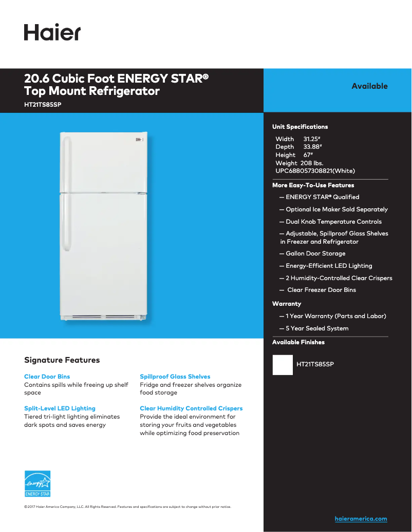 Image de la première page du manuel de l'appareil HT21TS85SP