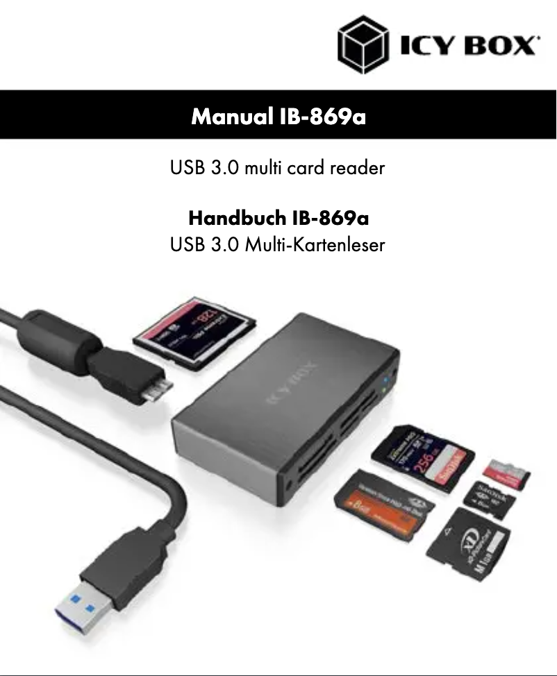 Page 1 de la notice Manuel utilisateur Icy Box IB-869a