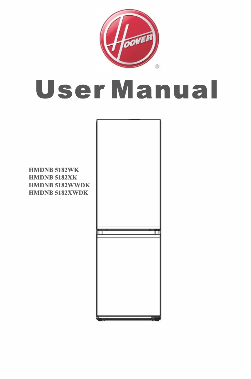 Page 1 de la notice Manuel utilisateur Hoover HMDNB 518WWDK
