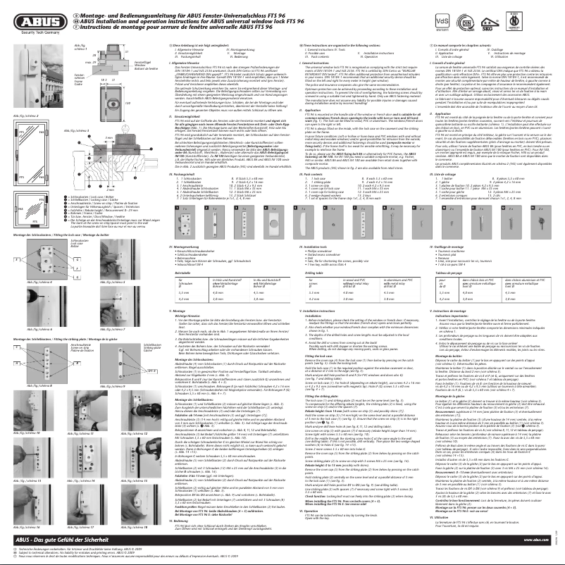 Page 1 de la notice Guide d'installation Abus FUFT50002B
