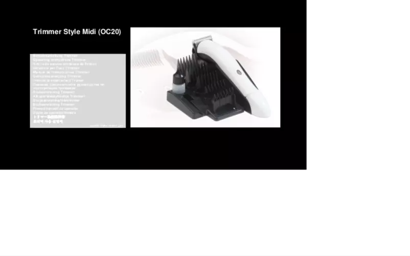 Page 1 de la notice Manuel utilisateur Heiniger Style Midi OC20