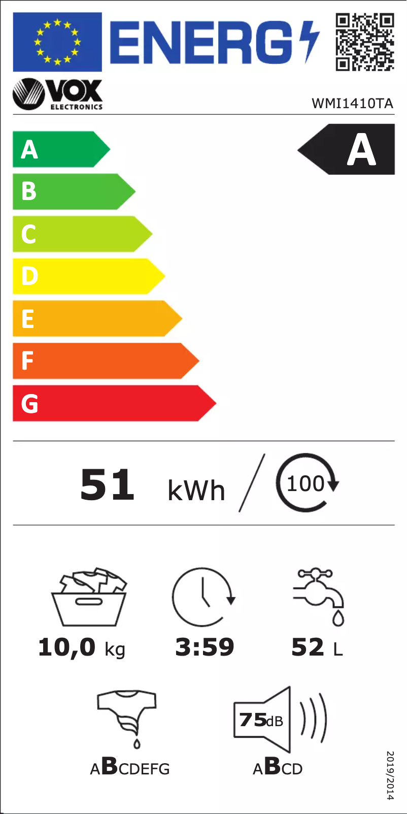 Image de la première page du manuel de l'appareil WMI1410TA