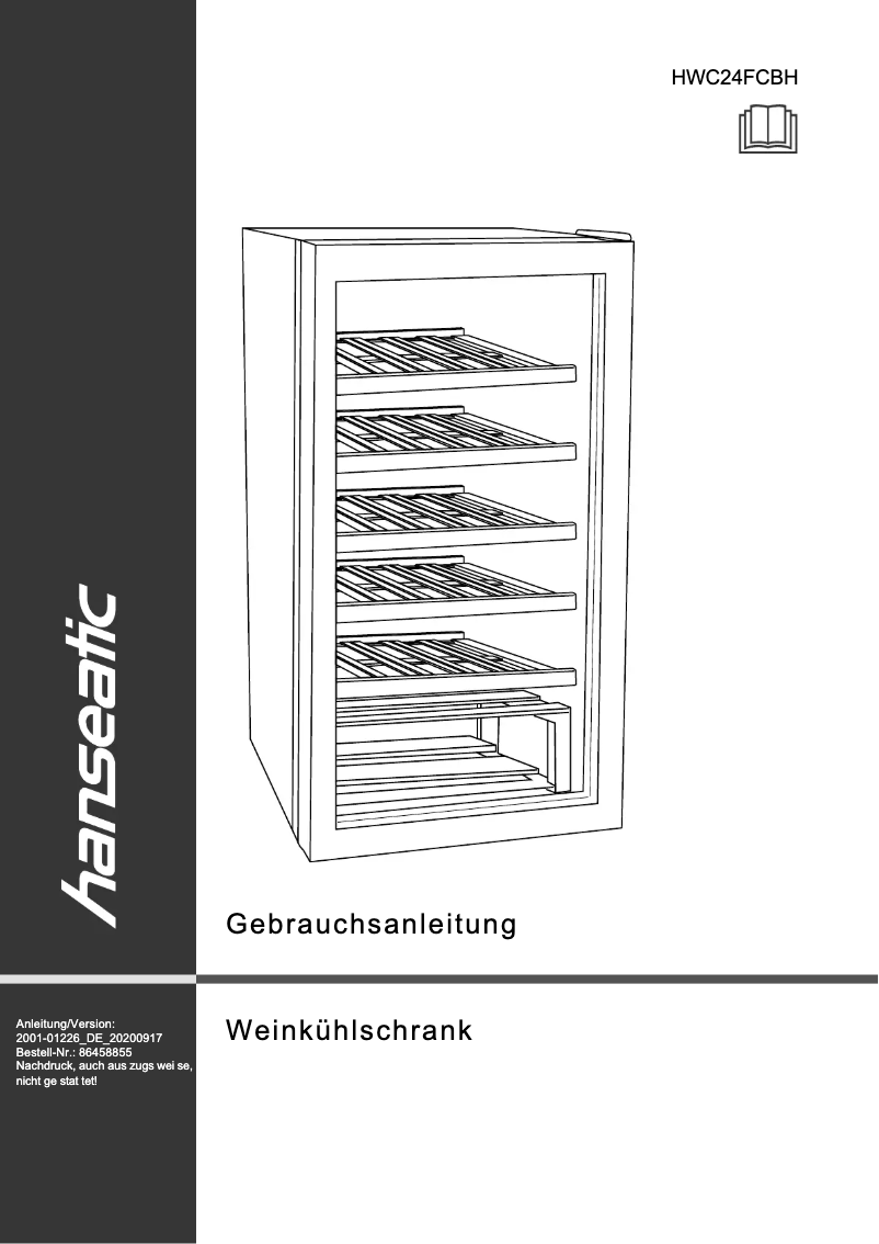Image de la première page du manuel de l'appareil HWC24FCBH