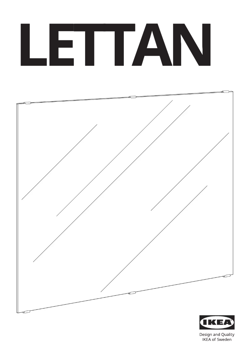 Page 1 de la notice Instructions / montage Ikea LETTAN