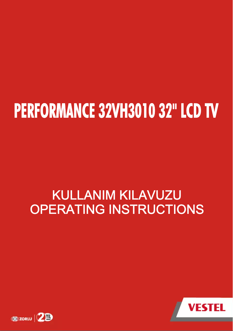 Page 1 de la notice Manuel utilisateur Vestel 32VH3010
