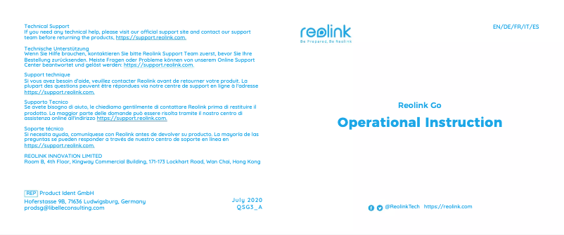 Image de la première page du manuel de l'appareil Go