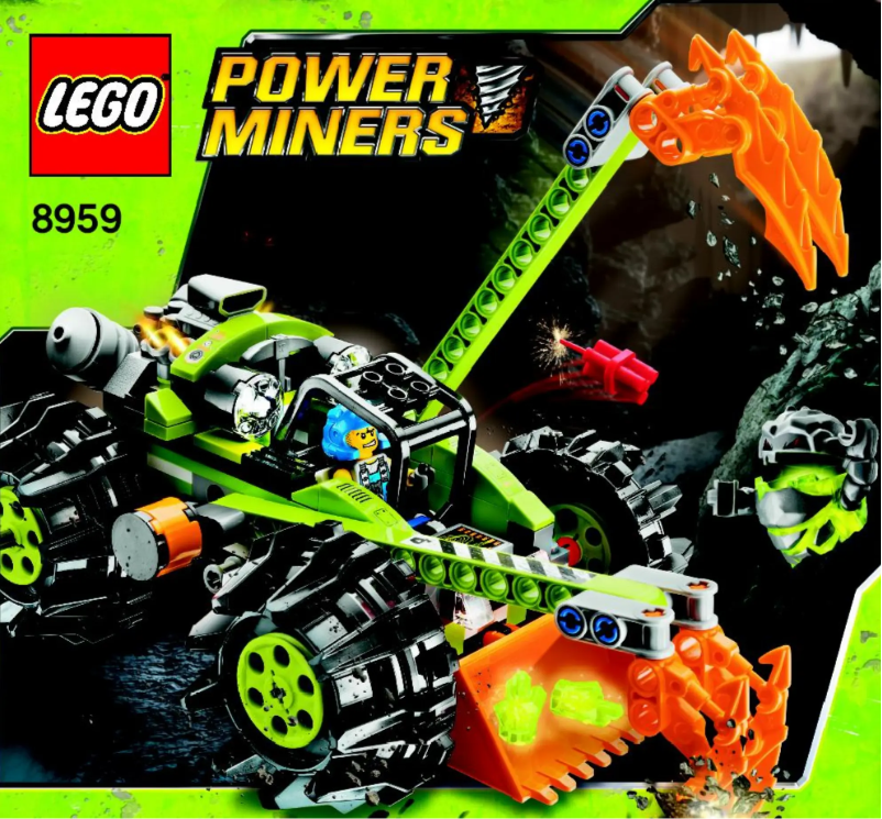 Page 1 de la notice Consignes visuelles Lego Power Miners 8959