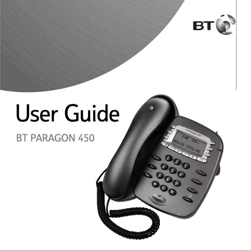 Page 1 de la notice Manuel utilisateur BT Paragon 450