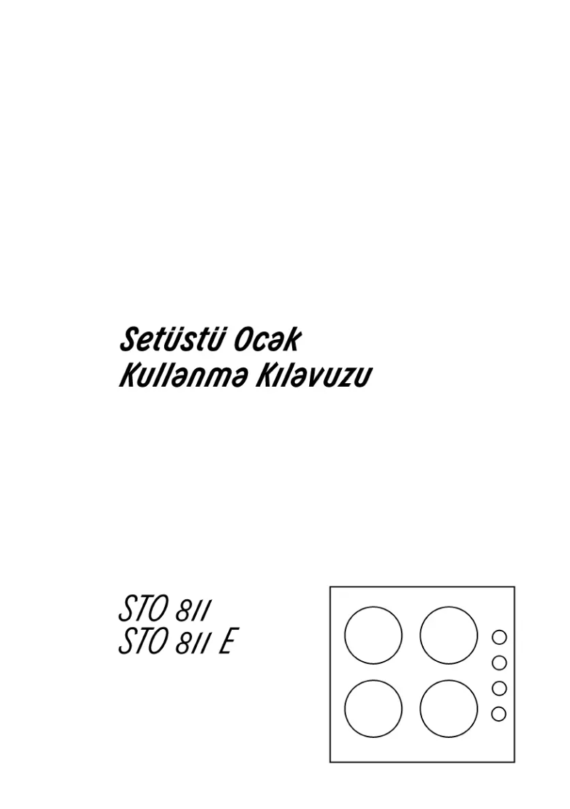 Page n°1 - Manuel utilisateur Arçelik STO 811 E