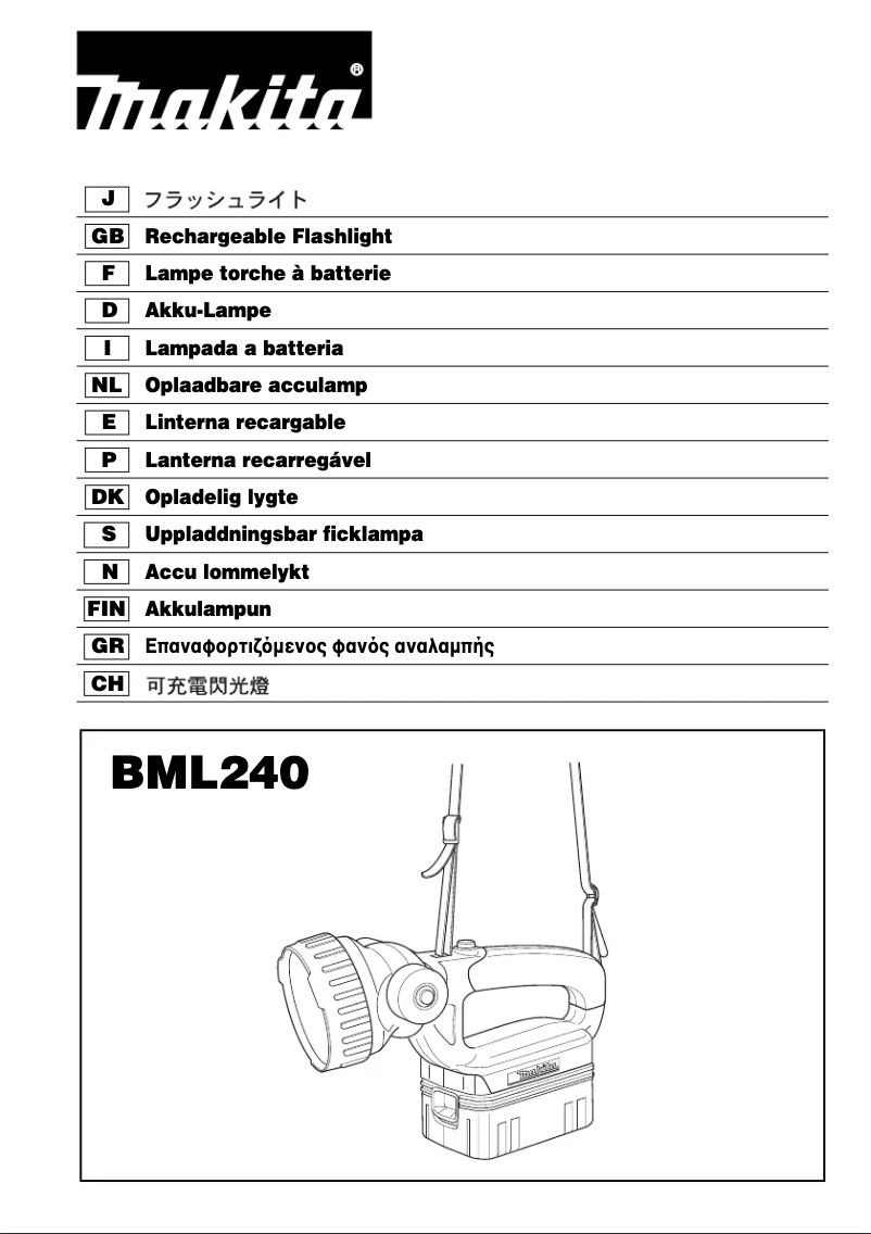 Page 1 de la notice Manuel utilisateur Makita BML240