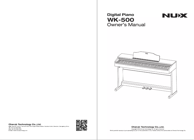 Page 1 de la notice Manuel utilisateur NUX WK-500