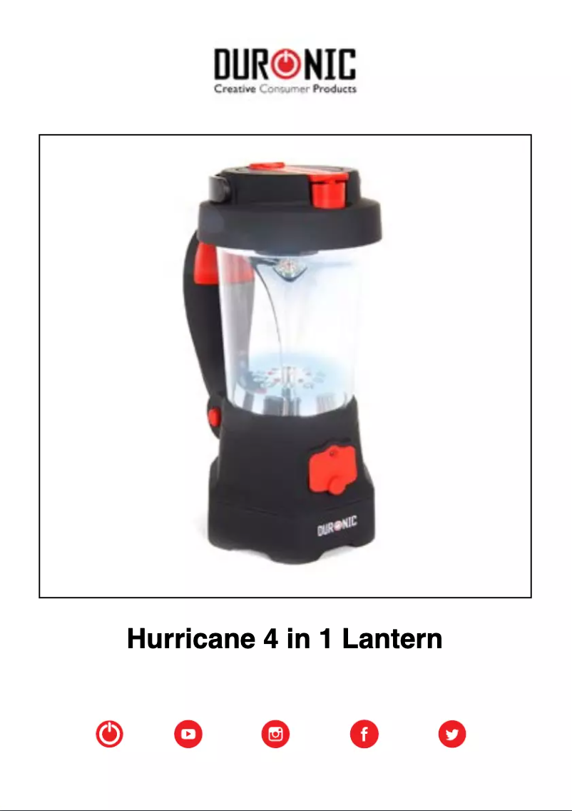 Page n°1 - Manuel utilisateur Duronic Hurricane