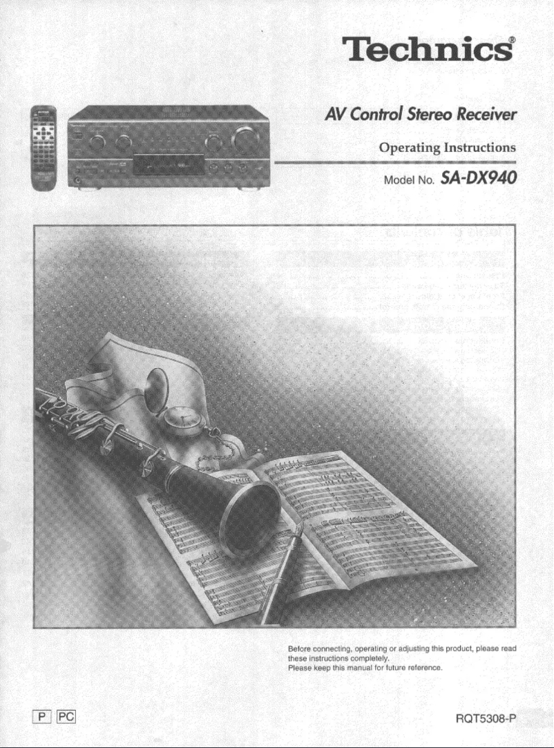 Page n°1 - Manuel utilisateur Technics SA-DX940