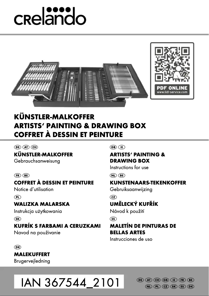 Page 1 de la notice Manuel utilisateur Crelando IAN 322156