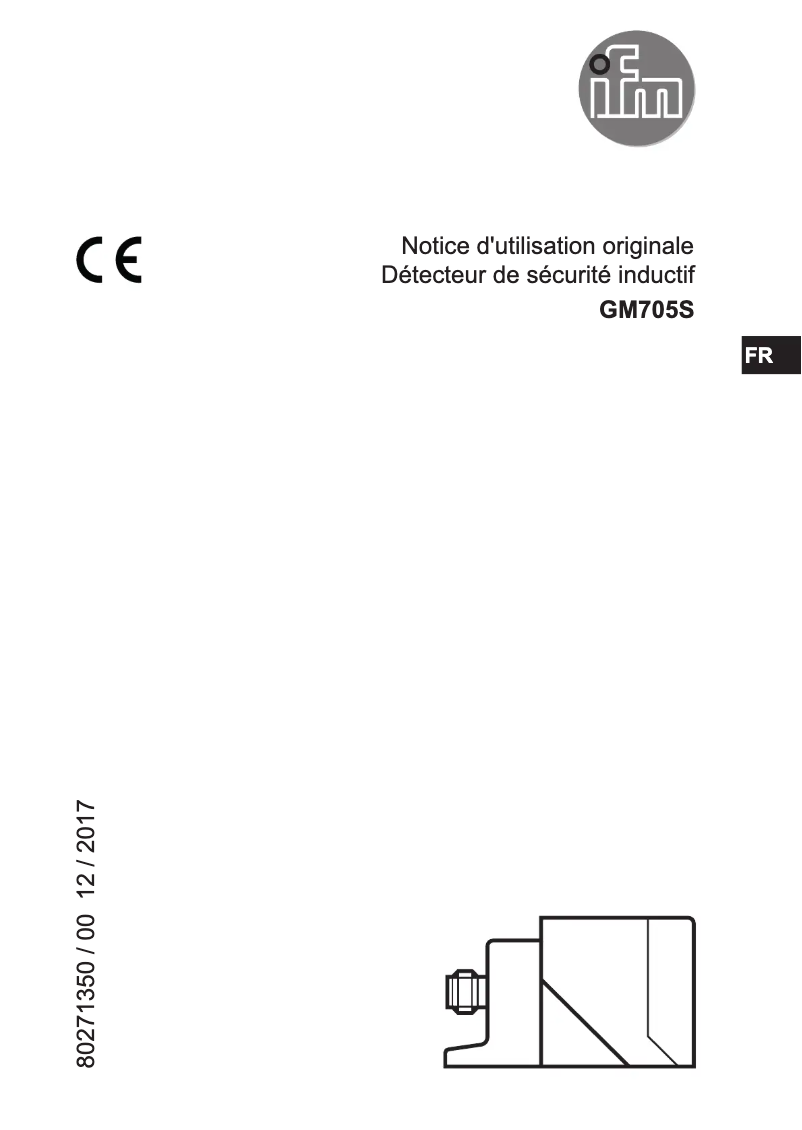 Page n°1 - Manuel utilisateur IFM GM705S