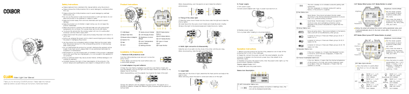 Image de la première page du manuel de l'appareil CL60M