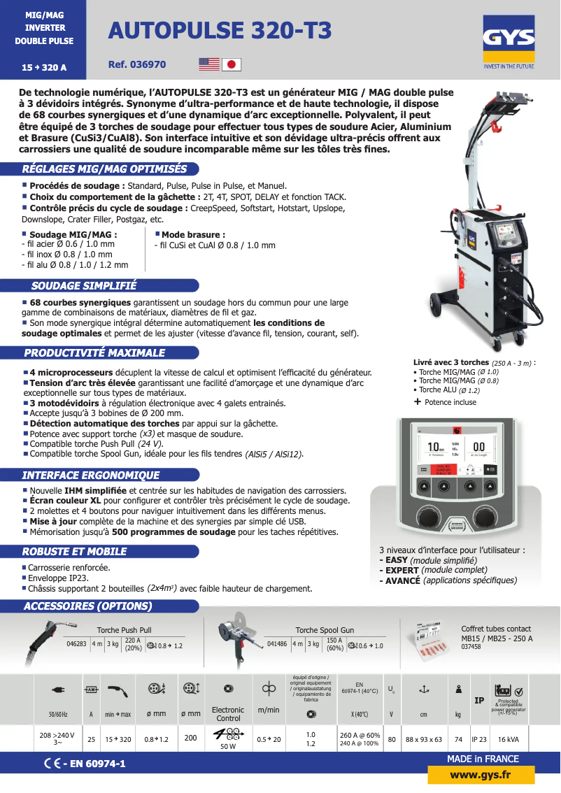 Image de la première page du manuel de l'appareil Autopulse 320-T3