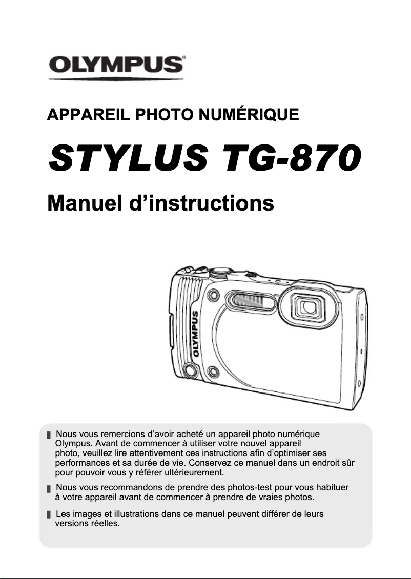 Página 1 del manual Manual de usuario Olympus Tough TG-870