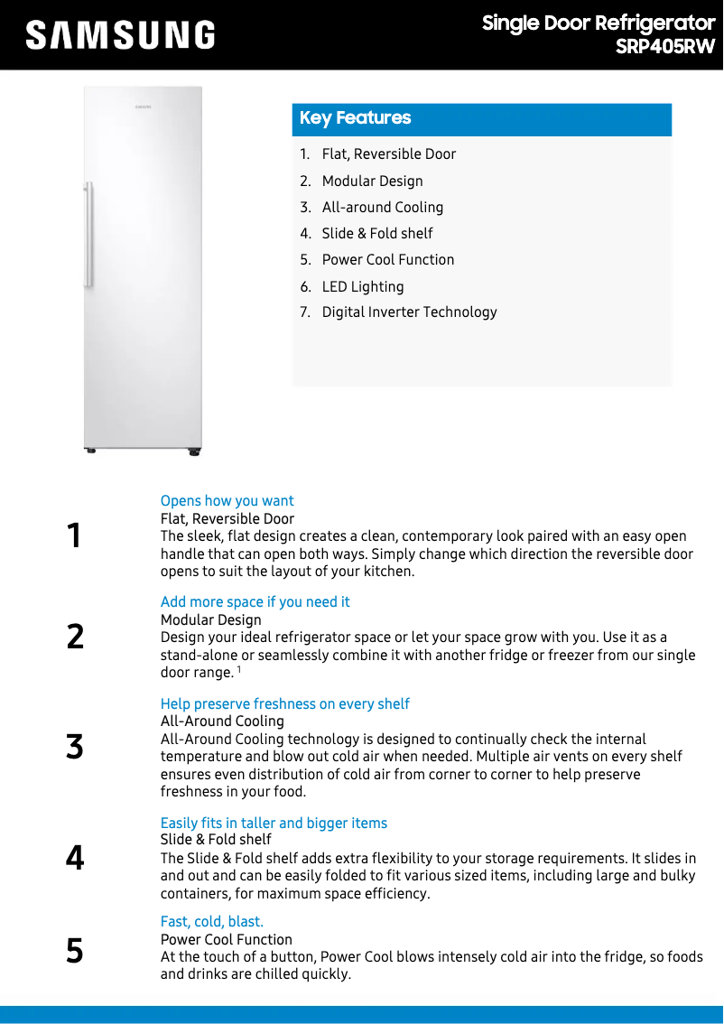 Image de la première page du manuel de l'appareil SRP405RW