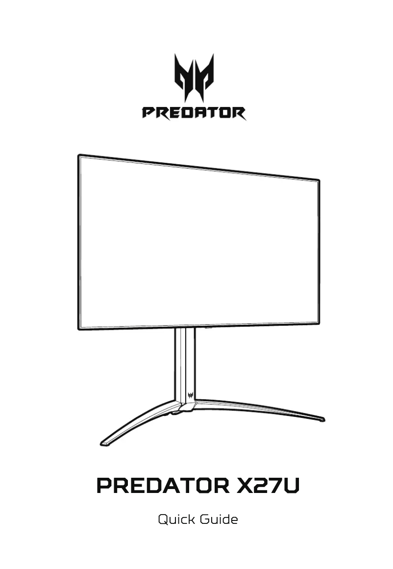 Página 1 del manual Guía de inicio rápido Acer X27U