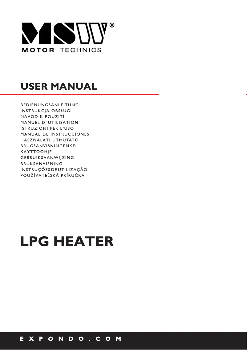 Page n°1 - Manuel utilisateur MSW MSW-GH-ET-30000